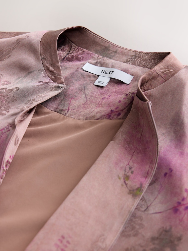 Purple Floral Bomber Jacket - Image 8 of 8