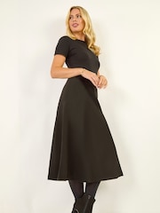 Roman Black Petite Suede A-Line Skirt - Image 1 of 5