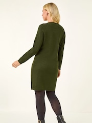 Verde - Roman Petite Button Detail Knit Dress - Imagen 3 de 5