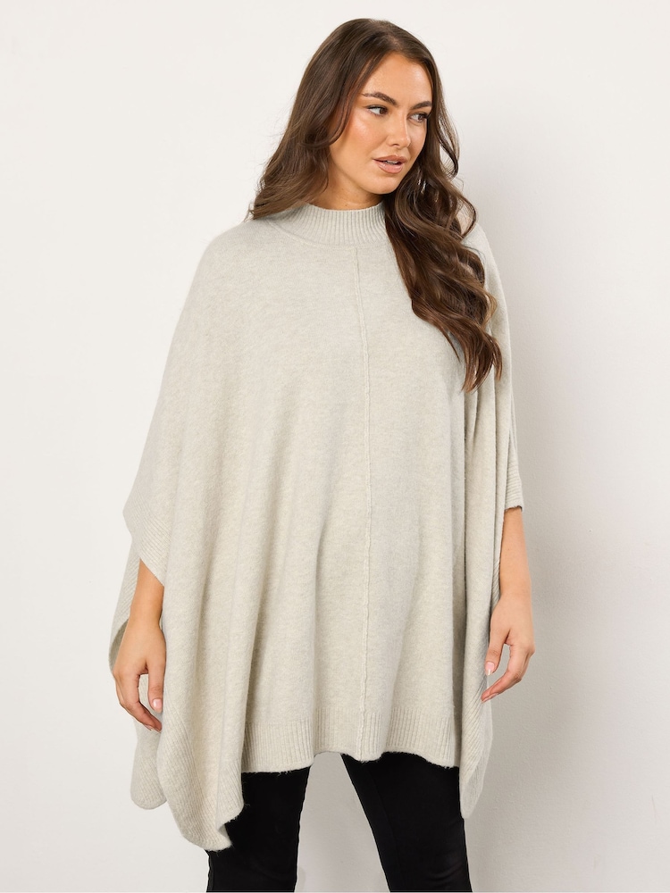 Evans Natural Seam Detailed Knitted Cape Poncho - Image 5 of 5 Evans Natural Seam Detailed Knitted Cape Poncho - Image 5 of 5