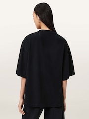 AllSaints Black Ouros Amelie T-Shirt - Image 2 of 6