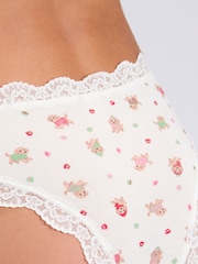 Boux Avenue Black Chrome Tatiana Lace Trim Brazilian Knickers 5 Pack - Image 4 of 6