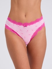 Boux Avenue Black Chrome Tatiana Lace Trim Brazilian Knickers 5 Pack - Image 6 of 6