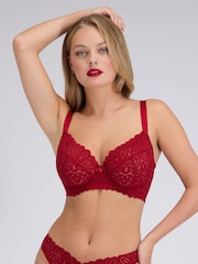 Boux Avenue Red Carmel Lace Plunge Bra - Image 5 of 5
