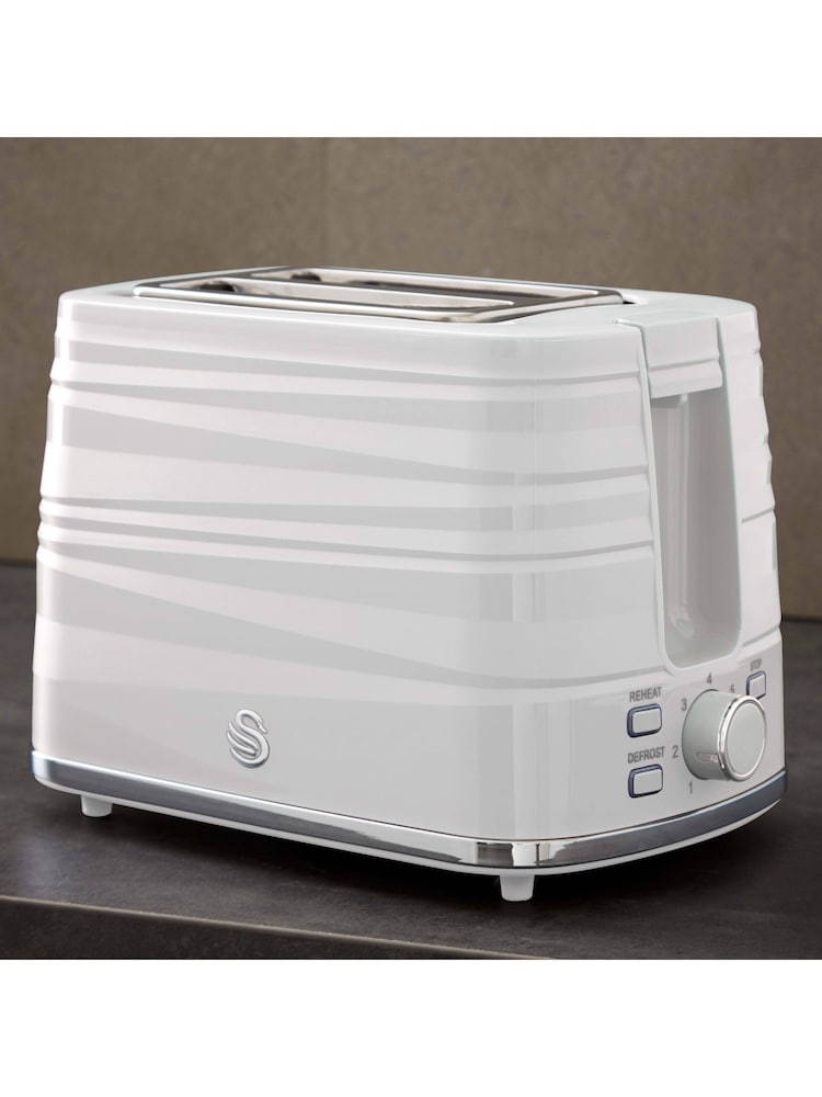 Swan White Symphony 2 Slice Toaster - Image 7 of 7