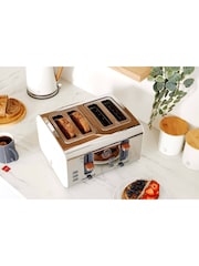 Swan White Nordic 4 Slice Toaster - Image 4 of 10