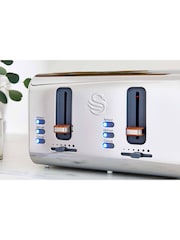 Swan White Nordic 4 Slice Toaster - Image 5 of 10