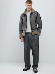 River Island PU Shearling Jacket - Imagen 3 de 4