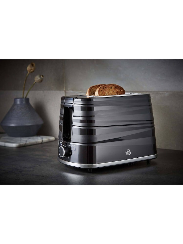 Swan Black Symphony 2 Slice Toaster - Image 2 of 4