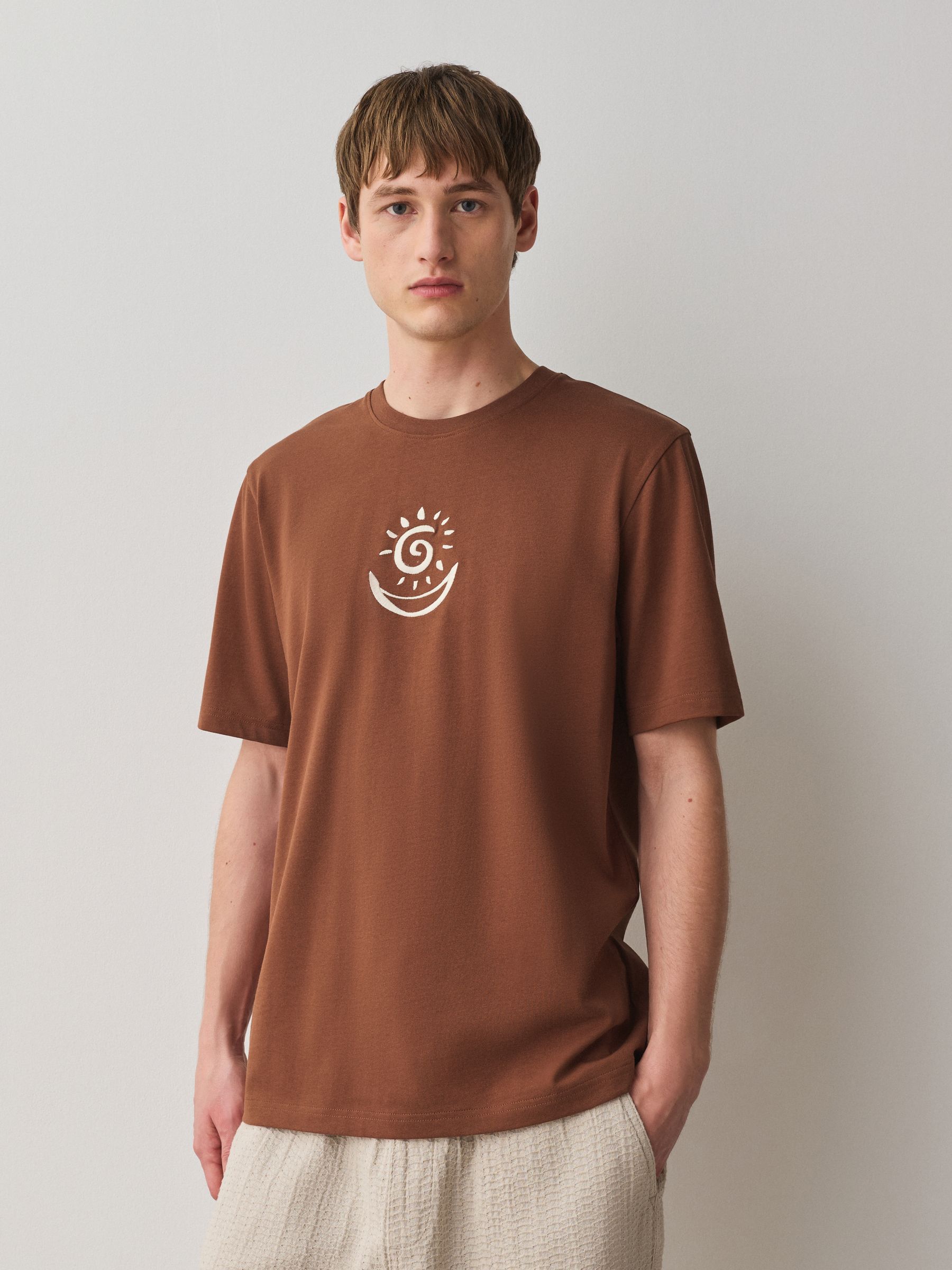 Buy Brown / Tan / White Regular Fit Graphic Print T-Shirts 3 Pack