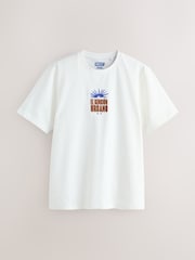 Brown / Tan / White Relaxed Fit Graphic Print T-Shirts 3 Pack - Image 4 of 8