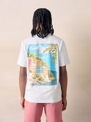 Blue Scene Relaxed Fit Graphic Print Slub T-Shirt - Image 1 of 4