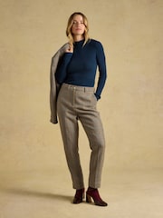 Joules Seamless Petrol Knitted Long Sleeve Slim Fit Top - Image 6 of 7