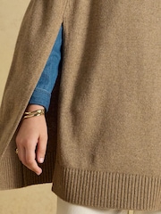 Tan Brown Horse High Neck Knitted Cape - Image 9 of 10