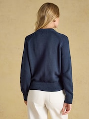 Joules Jonty Fox Navy Cotton Blend Crew Neck Knitted Jumper - Image 2 of 7