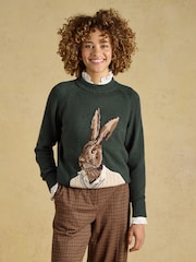 Hare Cotton Blend Crew Neck Knitted Jumper - Bild 6 av 6