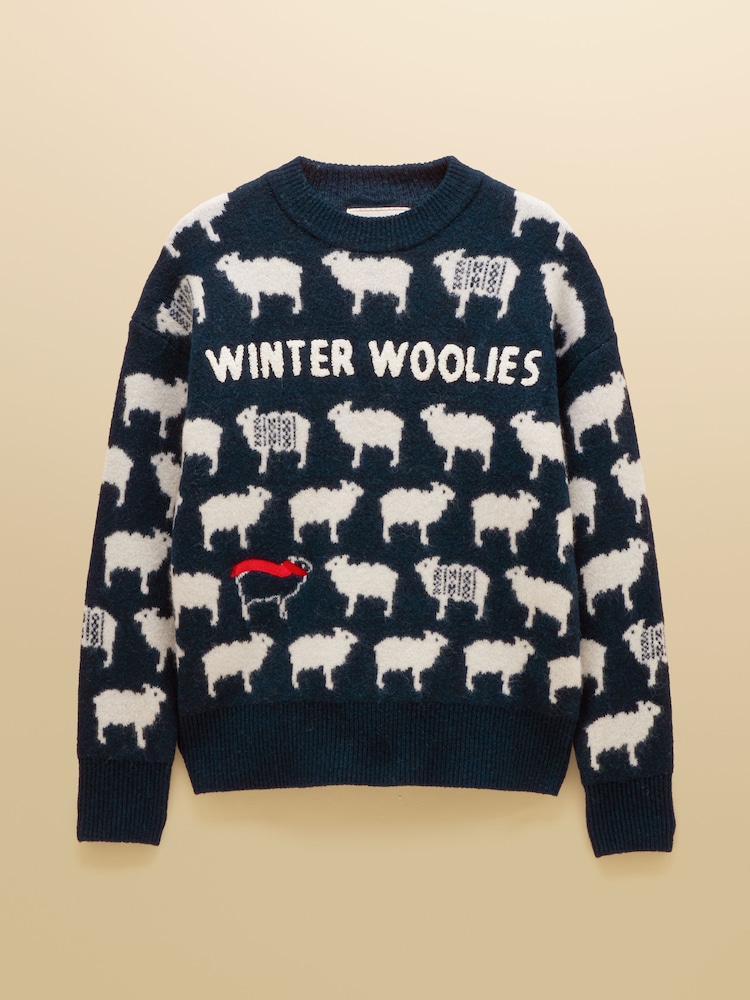 Marinen - Joules Sheep Icon Crew Neck Knitted Jumper - Bilde 7 av 7 Marinen - Joules Sheep Icon Crew Neck Knitted Jumper - Bilde 7 av 7