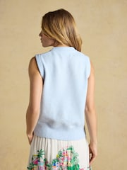 Joules Holly Pale Blue Knitted Vest - Image 2 of 7