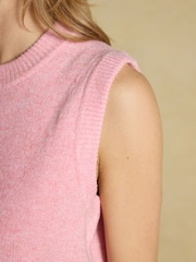 Joules Holly Pale Pink Knitted Vest - Image 4 of 7