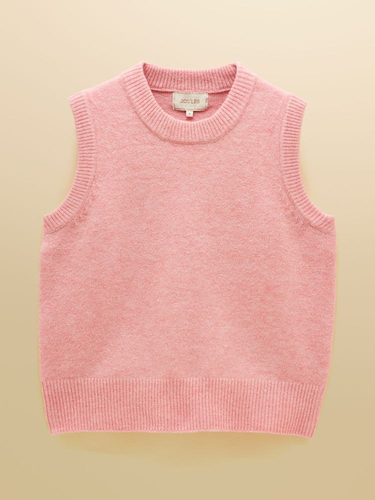 Joules Holly Pale Pink Knitted Vest - Image 7 of 7 Joules Holly Pale Pink Knitted Vest - Image 7 of 7
