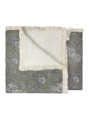 Wylder Moss Hermione Floral Quilted Ruffle Bedspread - Image 3 of 6
