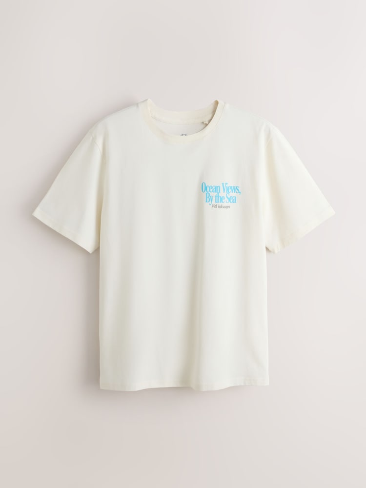 White Campervan Volkswagen Graphic T-Shirt - Image 2 of 4 White Campervan Volkswagen Graphic T-Shirt - Image 2 of 4