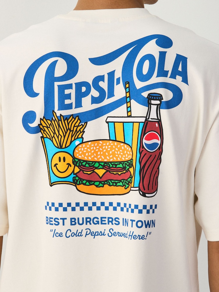 White Pepsi Graphic Boxy T-Shirt - Image 2 of 9