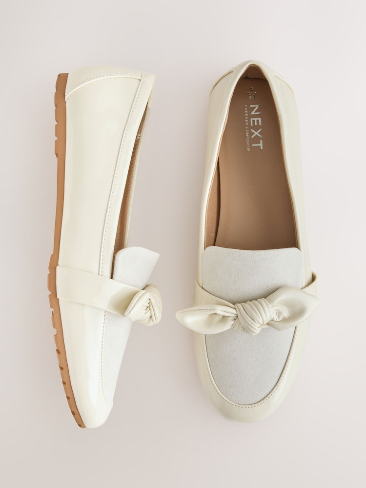 Bone Forever Comfort® Bow Round Toe Loafers - Image 1 of 5 Bone Forever Comfort® Bow Round Toe Loafers - Image 1 of 5