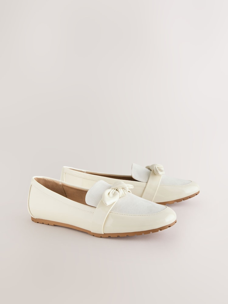 Bone Forever Comfort® Bow Round Toe Loafers - Image 2 of 5 Bone Forever Comfort® Bow Round Toe Loafers - Image 2 of 5