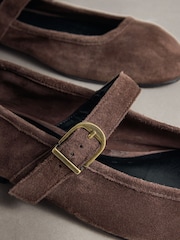 Marron chocolat - Chaussures Mary Jane en cuir N. Premium - Image 8 de 9