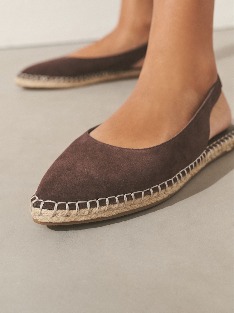 Schokoladenbraun - Forever Comfort® Point Toe Slingback Espadrilles - Bild 10 von 10