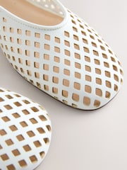 White Forever Comfort® Lasercut Ballet Flats - Image 4 of 8