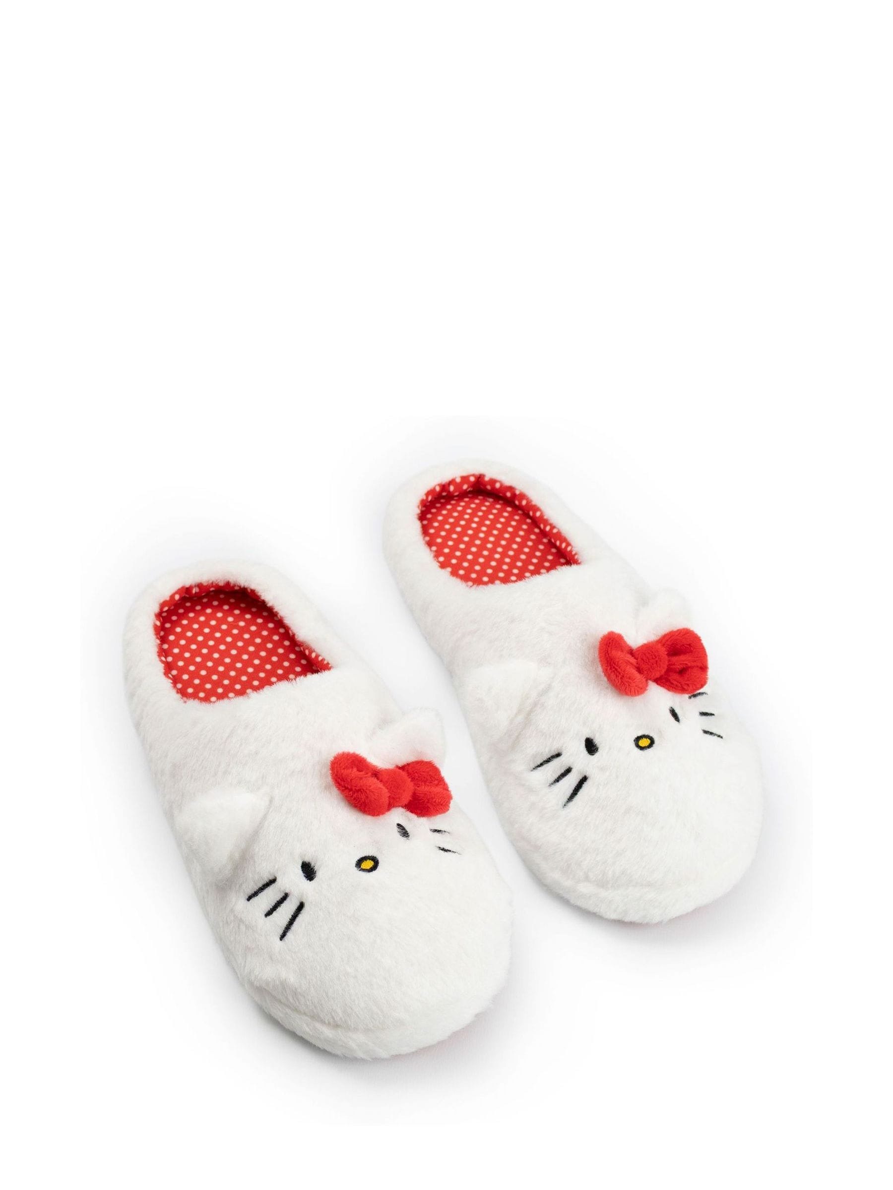 Vanilla Underground Women's White Hello Kitty Character Face Slippers - Image 1