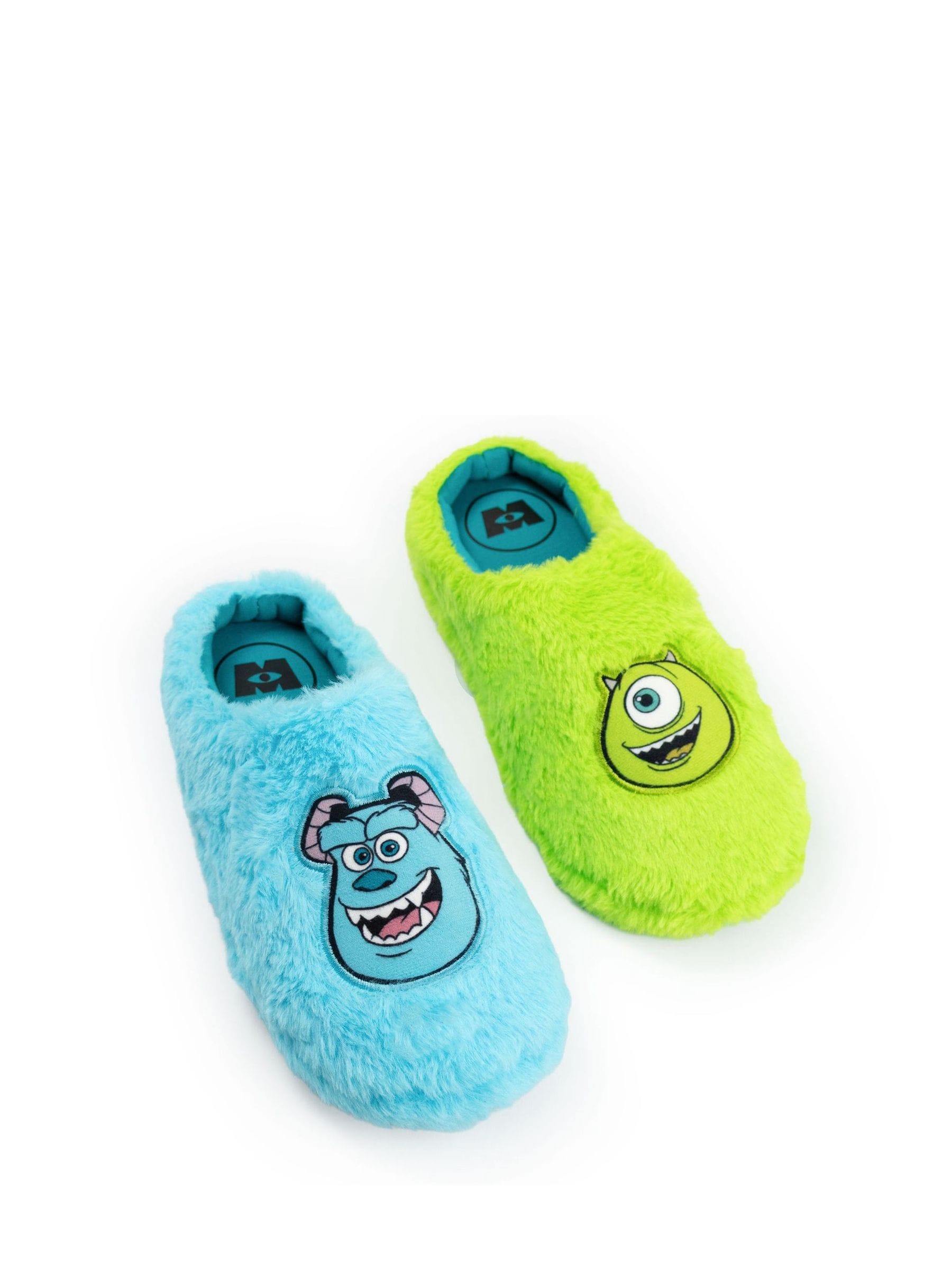 Vanilla Underground Men's Blue Disney Monsters Inc Sully & Mike Slippers - Image 1