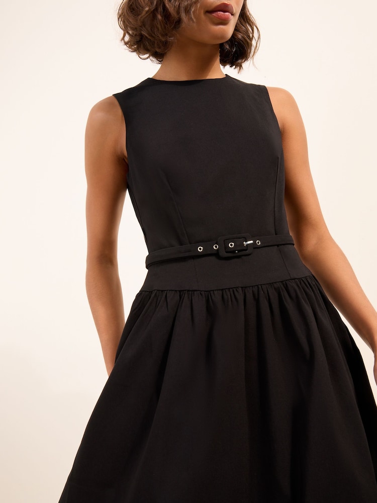 Friends Like These Black Sculpting Stretch Drop Waist Dress - Image 2 of 5