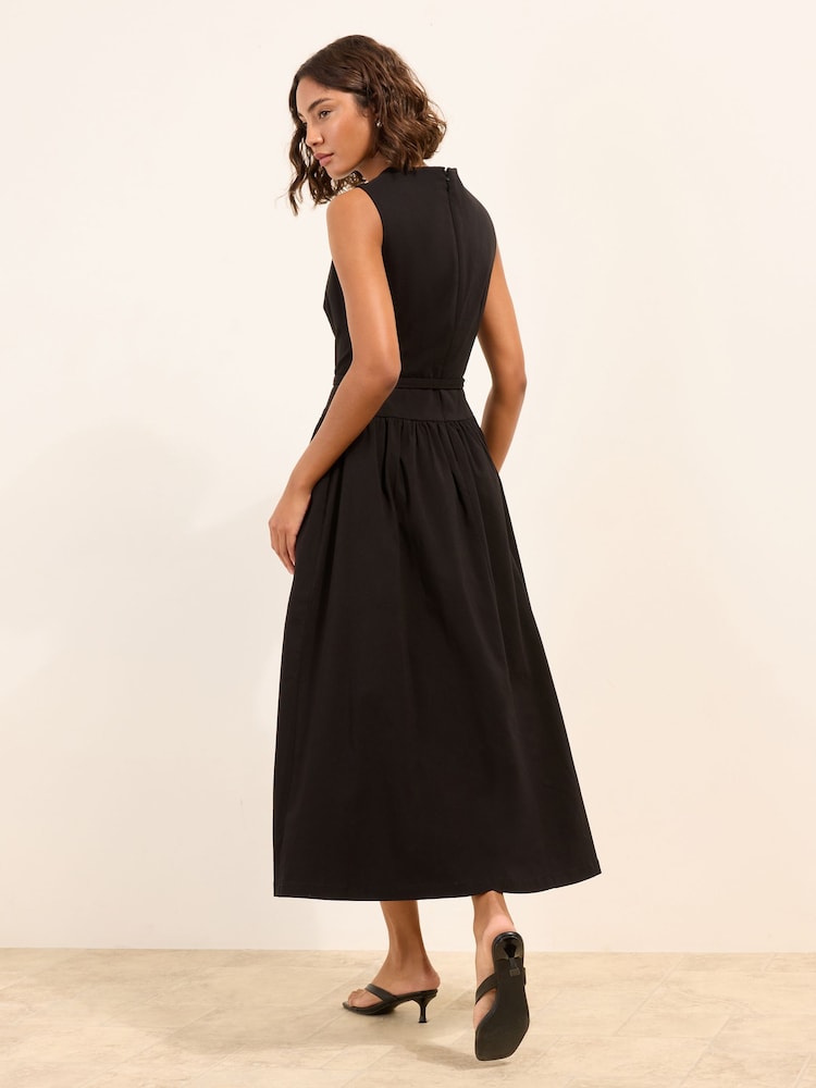Friends Like These Black Sculpting Stretch Drop Waist Dress - Image 5 of 5