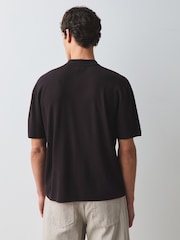 Brown Relaxed Fit Ultrasoft Smart Knitted Shirt - Image 4 of 5