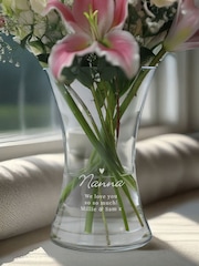 Personalised Love Heart Glass Vase by PMC - Image 1 of 3