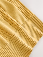 Yellow Regular Fit Cotton Rich Pointelle Knit Polo Shirt - Image 8 of 8