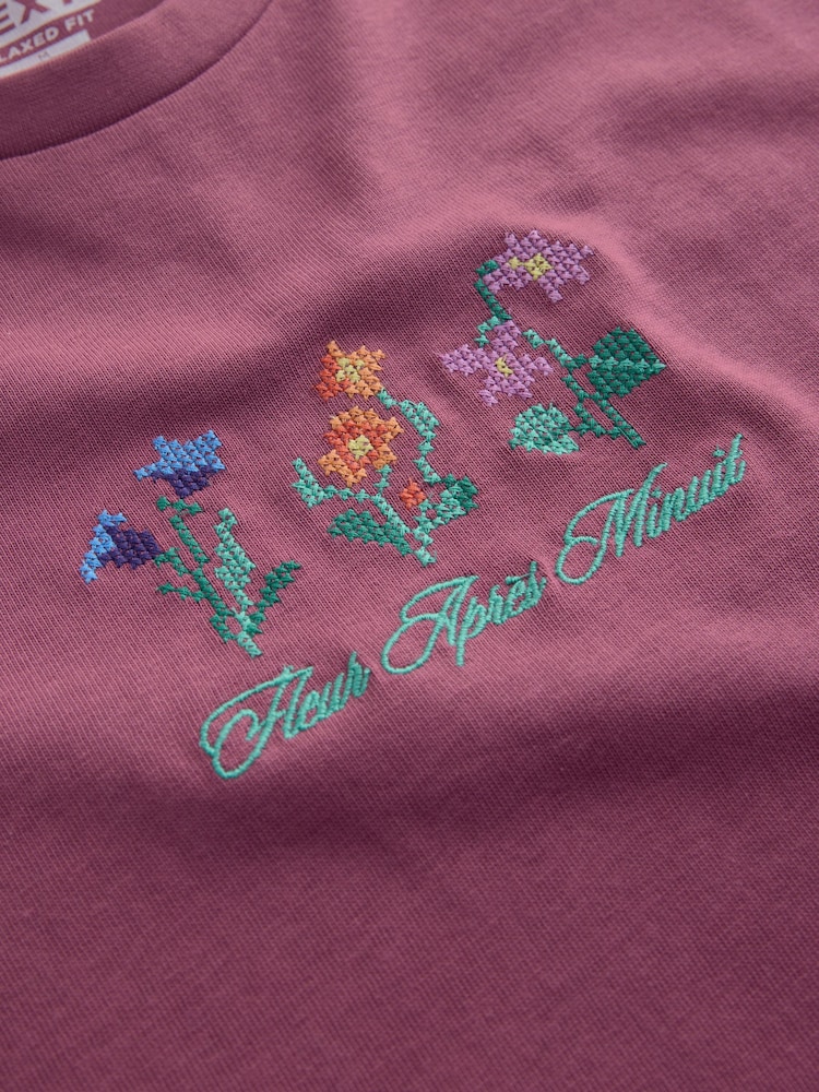 Floral rose - Coupe ample - T-shirt épais à imprimé graphique - Image 8 de 8