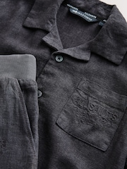 smALLSAINTS Washed Black Underground Shirt and Shorts Set - Image 11 of 12