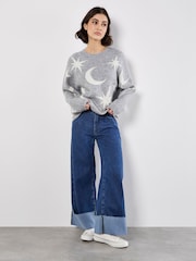 Apricot Grey Constellation Jumper - Image 2 of 5