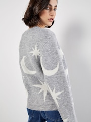 Apricot Grey Constellation Jumper - Image 4 of 5