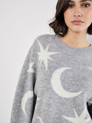Apricot Grey Constellation Jumper - Image 5 of 5
