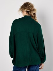 Apricot Green Soft Touch Mock Neck Oversized Top - Image 2 of 5
