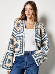 Apricot Cream Crochet Handknitted Cardigan - Image 1 of 4