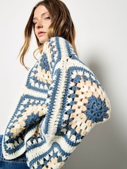 Apricot Cream Crochet Handknitted Cardigan - Image 3 of 4