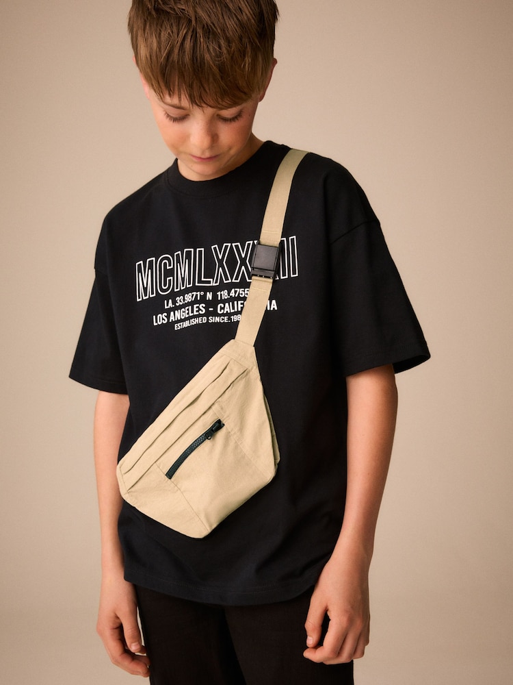 Black//Cement Bag Pocket Short Sleeve T-Shirt (3-16yrs) - Image 1 of 4