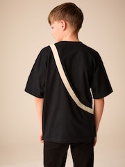Black//Cement Bag Pocket Short Sleeve T-Shirt (3-16yrs) - Image 3 of 4