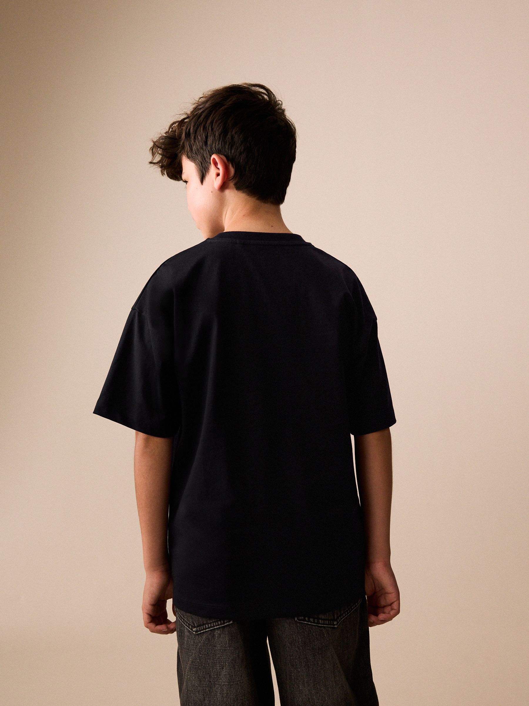 Buy Black Hot Dog Short Sleeve Graphic T-Shirt (3-16yrs) from Next